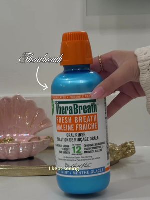 i’ve been recommended this mouthwash countless times… so i finally tried it TheraBreath is alcohol-free and helps fight the bacteria that cause bad breath instead of just masking it. it’s such a simple switch but feels like an upgrade to my everyday routine. available at retailers across Canada 🤍 @TheraBreath  #therabreath #oralcareroutine #dailyhabits #canadian