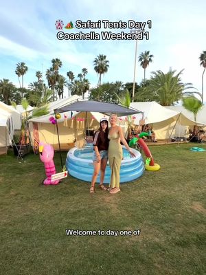 Day 1 of Safari Tents at Coachella Weekend 1 🎡🏕️ #coachella 