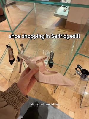 Shoe shopping in Selfridges! Let’s gooooo #shoeshopping #shoes #london 