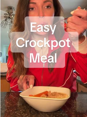 Easy crockpot meal #cookwithme #eatwithme #foodtiktok #easydinner #crockpotrecipes 