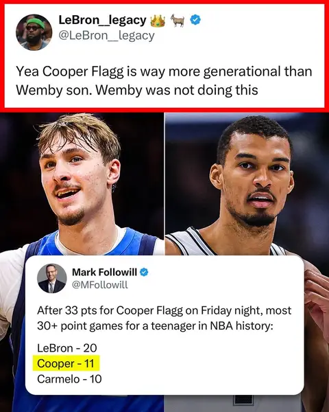 The future of the NBA is in good hands with Cooper Flagg and Wemby 💪 (h/t LeBron__legacy/X, MFollowill/X, ShokFromTheYah/X, MavSlander/X) #NBA #nbatiktok #wemby #cooperflagg #basketball 