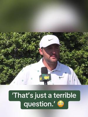 Scottie Scheffler did NOT like this question after today’s round 😳 #golf #pga #masters #scheffler [via daniel_rapaport/X]