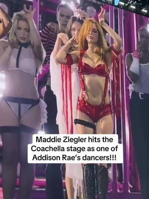 And top of the pyramid goes to @maddie ziegler during @Addison’s #coachella2026 set! #coachella #addisonrae #maddieziegler #dancemoms 