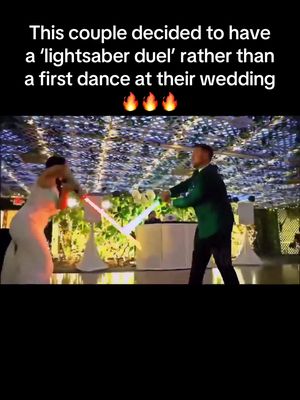May the force be with you 💍🤣 #wedding #starwars #firstdance #lightsaber 