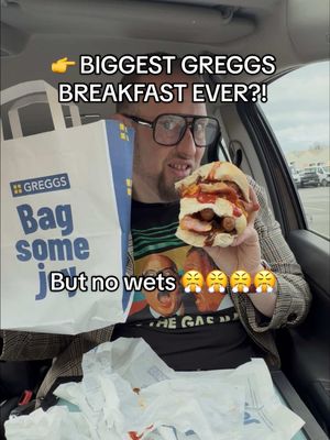They forgot the WETS… 😭 So I made the BIGGEST Greggs breakfast ever… and instantly regretted it 💀 #greggs #breakfastsandwich 