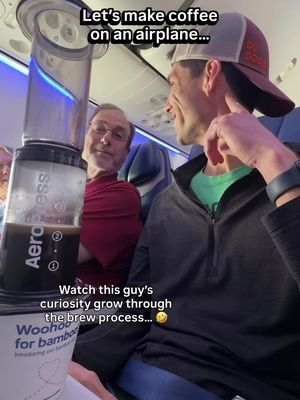 Coffee on an airplane with the @AeroPress ✈️ ☕️ 