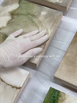 Come make a painting with me 🤍 #art #resin #artist #contemporaryart 