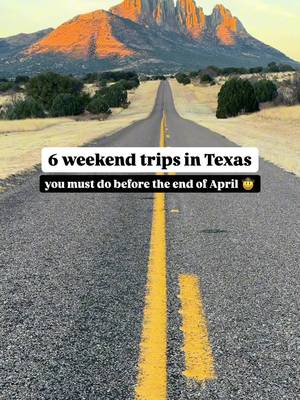Time to plan your trip 👏🏼⬇️ Follow @thisworldofadventure for more Texas travels  April and May are some of the best times to travel Texas. The weather is great, it’s not too hot yet, and most destinations aren’t packed with summer crowds. 📌 Save this and start planning your trip!  📍South Padre Island  ☀️ Take surf lessons or book an adventure tour with @jbsurfacademy, visit Sea Turtle Inc, relax at the beach  📍Palo Duro Canyon  🥾 Hike The Lighthouse trail or the Rock Garden trail in Palo Duro Canyon State Park, visit Cadillac Ranch in Amarillo  📍Davis Mountains  ⛰️ Davis Mountains State Park, drive the Davis Mountains Scenic loop, stargaze at McDonald Observatory, stay at @kwranchita  📍Port Aransas  🐢 Spot sea turtles along the south jetty, visit the Leonabelle Turnbull Birding Center, stay at the Aransas Princess  📍Big Bend National Park  🏞️ Hike Lost Mine Trail, Santa Elena Canyon, soak in the hot springs, take a day trip to Boquillas, Mexico (bring your passport!)  📍The Hill Country  🪻Look for bluebonnets at Muleshoe Bend, hike Enchanted Rock, swim at Krause Springs, explore Longhorn Cavern State Park, visit wineries in Fredericksburg  🚗 Where would you go first?  #visittexas #texastodo #usatravel 