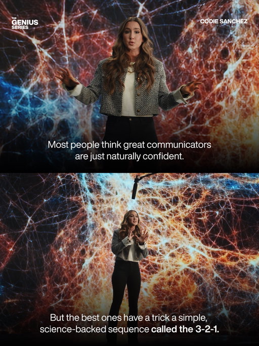 The most powerful communicators aren't the loudest in the room. They're the most deliberate. Watch the full Genius Talk on YouTube! Link in bio. A Genius Talk ft. @Codie Sanchez 