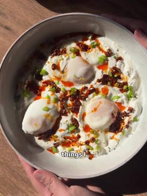 Çılbır Inspired Eggs  My go to on lazy days! You don’t even have to turn on the stove.  #asianfood #EasyRecipe #Foodie #quickrecipe