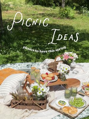 Picnic ideas 🌸 fun picnics to host this spring!  Here are a few ideas for your next outdoor excursion 🌸  #picnic #spring #hosting