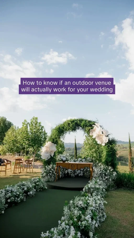 If the backup plan is "just a tent," it’s time to ask more questions. ⛈️ SAVE this for planning inspo! #joywedding #weddingplanning #weddingregistry #outdoorwedding #outdoorvenue