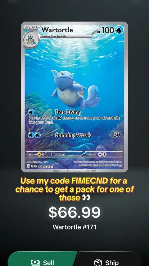 Free 5-25 dollar pack when you sign up using my code FIMECND. #fyp #rips #thehobby #pokemon #collecting 
