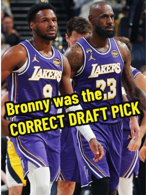Bronny James was the right pick in the draft when you compare him to the guys taken after him #lebronjames #bronnyjames #losangeleslakers #basketball #tiktokcampaign 