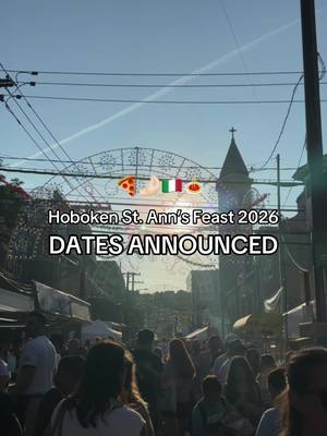 Hoboken, clear your calendar 🇮🇹🍕🍝 Hoboken's iconic St. Ann's Feast is back July 22nd-July 26th (according to their Facebook) for its 116th year at 704 Jefferson Street. Details are still in the works but locals can expect plenty of food vendors, entertainment, and more. details at TheHobokenGirl.com.  #thehobokengirl #hoboken #nj #stannsfeast #stannshoboken 