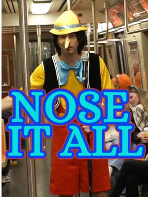Pinocchio does stand up on the subway in NYC! #pinocchio #subway