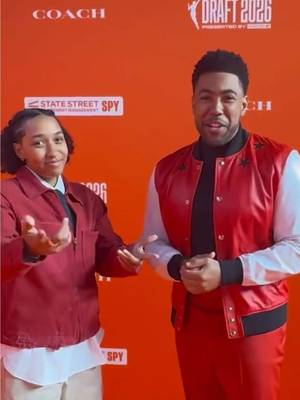 You know @Jake from State Farm and @Janae Sims had to show up in style for the WNBA Draft presented by State Street Investment Management SPY 💯