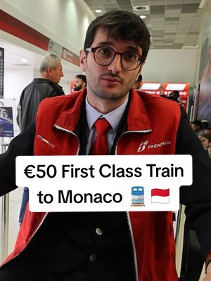 €50 First Class Train to Monaco 🚆🇲🇨 #train #expensive #monaco #france #travel 