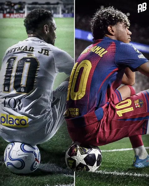 This is iconic… Neymar Jr dropped the same pose as Lamine Yamal by sitting on the ball next to the corner flag whilst he waited for the game to continue 🇪🇸🤝🏽🇧🇷 Great show of support after Lamine and Barcelona were knocked out of the Champions League by Atletico. Game recognises game. 👏🏽 #Neymar #NeymarJr #LamineYamal #Yamal #Barcelona 