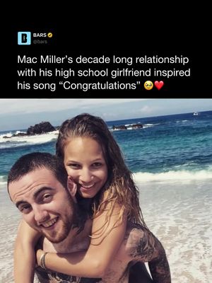 Follow @Bars if you love Mac Miller❤️ Mac Miller’s “Congratulations” is inspired by his longtime relationship with his high school girlfriend 🥹❤️ Mac and Nomi met as teenagers in Pittsburgh and stayed together for years, going through his early life and the beginning of his career side by side. She was there before everything changed, something Mac even reflects in the lyrics The song captures a moment of closure between them, as their relationship came to an end around the time of ‘The Divine Feminine’ After his passing, she shared a message saying he “forever changed my life,” making it clear how much their connection meant and how deeply it stayed with her #Macmiller #fyp #viral #kanye #tylerthecreator 