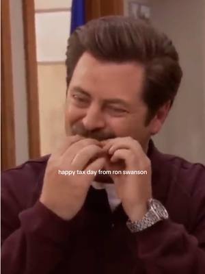 happy tax day from ron swanson