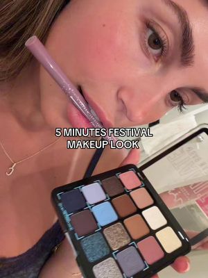 easy festival makeup under 5 minutes 💜💚🩷 @NYX Professional Makeup @NYX Cosmetics Canada #nyxcosmeticscoachella 
