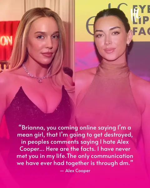Alex Cooper has spoken out again. This time, she’s calling out Brianna “Chickenfry” LaPaglia in her Instagram Stories, claiming Brianna had been “adding onto the fake narrative and dog pile.” Alex then shared screenshots of their DMs, explaining, “I never invited you on Call Her Daddy. Back during the Zach Bryan situation, I sent you a message of support. Then, you stopped podcasting with plan Bri and as we all know Grace no longer had a show. As a business decision, Unwell then reached out and offered Grace a podcast. We never spoke negatively of you. Nothing negative happened during that time between Unwell, myself or you.“ Toward the end, she added, “So speaking of mean girls... l have never met you in my life. What I just showed is the only interaction we’ve ever had. And you hate me? Wow. Please go back and read the dms. That has never been the nature of our relationship.” (📸: Getty Images)