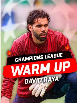 Raya warm-up under the lights 🇪🇺⚽️ #ucl #championsleague #afc #arsenal 