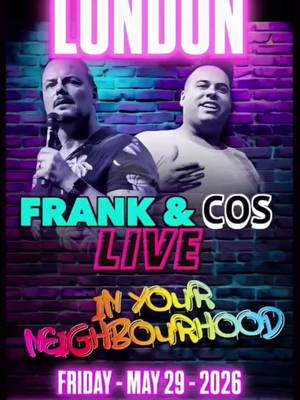 London, Ontario! May 29, 8pm at the Wolf Performance Hall then Windsor May 30, 8pm at the Chrysler Theatre. For tickets visit www.frankspadone.com