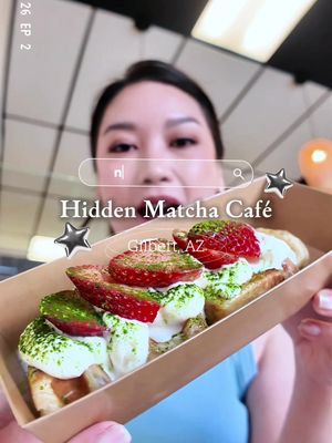Replying to @Panther | AZ Food & Experience 🍵🍓matcha + croffles = happiness