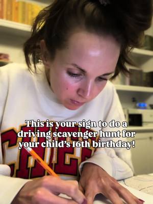 All the details are at merricksart.com - how to set it up and all the clues I created for this fun 16th birthday adventure 🚗🗺️