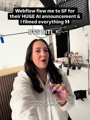 Remember the @Webflow CMO I interviewed in ATL? It seemed like a cool one-time collab… BUT they loved my (unsponsored) BTS vlog so much (even though I was eating fries in a hotel bed) where I was preparing for the interview because it was ✨authentic✨ SO they invited me to SF to film BTS for their HUGE new season of FlowTV!  Check link in my bio! If you’re a business with a website, your AEO strategy MATTERS in the age of AI. Go check out FlowTV to see all the content and insights. Help your brand build a website that AI can't ignore at the link in my bio. #WebflowPartner