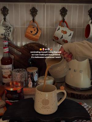 Best part of being an adult is not being tied up to a calendar and pretending it’s halloween whenever you want 🎃 . . . . #halloweentok #halloweenallyear #spookyseason #halloweenvibes #pumpkinspicelatte 