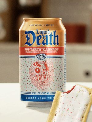 Instantly go back to your degenerate childhood with new Pop-Tarts™ Carnage Iced Tea from Liquid Death x Pop-Tarts™. Try this limited edition flavor on Amazon today before it (and your youth) slip away forever.