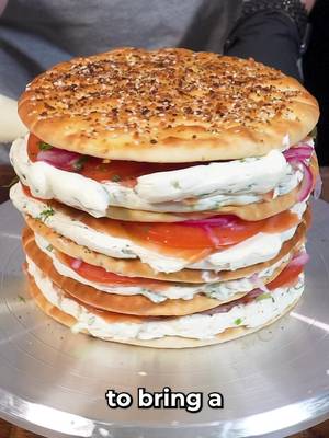 Bagel, Lox and Cream Cheese Cake 