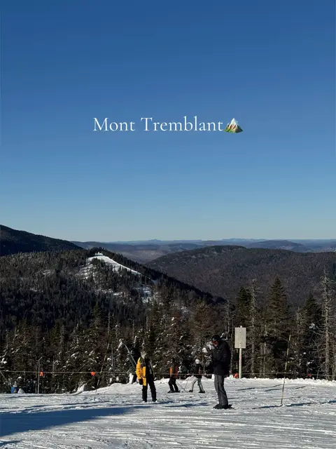 Weekend at Mont Tremblant, Québec 🤍 best company, best memories… miss the memories, not the snow #travel #getaway #canada #mountains #ugc 
