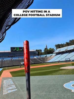 Hitting at @Carolina Football was unreal! Follow me to keep up with this season! #baseball #pov #bananaball #highlights #satisfying 