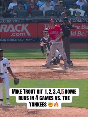 Mike Trout was UNCONSCIOUS during a 4-game series at Yankee Stadium 😳 (via @MLB, @YES Network) #MLB #yankees #miketrout #baseball #homerun