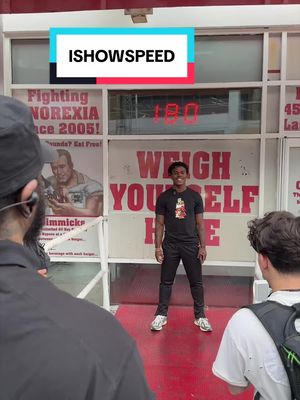 @IShowSpeed weighs in ahead of WrestleMania at Heart Attack Grill in Downtown Las Vegas. 