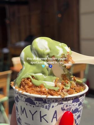 @Myka_greek is PHENOMENAL!!! 🍦🩵🍯🧿#nycfood #froyo #westvillagenyc #myka #viralfood 