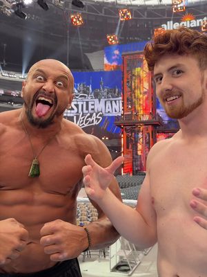 Can I survive a CHOP from a former WWE NXT Wrestler?  Feat. @REAL DEAL MADA  #WrestleMania #WWE #wwenxt 