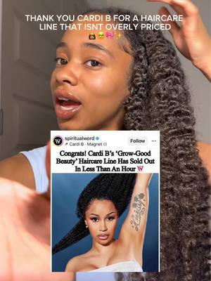 @Cardi B did her BIG one with @growgoodbeauty — thank you for not pricing out your supporters!👸🏽🙂‍↕️✨ - - - #haircare #cardib #naturalhair #curlyhair #longhair 