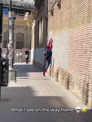 Spider-Man is that you? 😂 (🎥:@joaquin) 