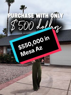 Yes only $500 dollars🥳 📍Mesa, AZ 3 Beds  2 Bath 1,704 Sq Fr W pool No HOA $550,000 QUALIFICATION CAN VARY (TALK TO A LENDER TO CONFIRM IF YOU QUALIFY) Click the link in my bio for a FREE CUSTOM LISTS of homes currently on the market🙌🏽 If this is not the home for you, we’ll find the one😉 Listing courtesy of: Exp Realty Claudia Delara | Realtor 📱:623.304.9614 ✉️: claudia.therealtor@soldbytlt.com Instagram: @_claudiatherealtor_ DM me on Instagram!! @_claudiatherealtor_ eXp Realty | The Luna Team Top 1% in AZ EQUAL HOUSING OPPORTUNITY  ARMLS - RESIDENTIAL REAL ESTATE | ______________________________________ #househunting #realestateinvesting  #forsale #property #architecture