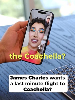 @James Charles needed a last second flight to Coachella so we delivered. Who are you most excited for weekend 2? #coachella #jamescharles #flyamalfi