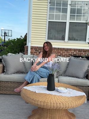 #ad I’ve never felt more at home than here 🥹🤍 @Wayfair has the prettiest & most stylish pieces to get ready for backyard entertaining with our family and friends!! I have everything you see here linked on my LTK! XOXO!  #wishyouwerehere #outdoor #Wayfair #WayfairPartner