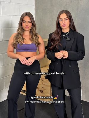 your go-to guide for sports bras 💁‍♀️ different options with low, medium and high levels of support that are perfect for building your cute gym outfits 🫶 #sportsbra #highsupportsportsbra #gymoutfit