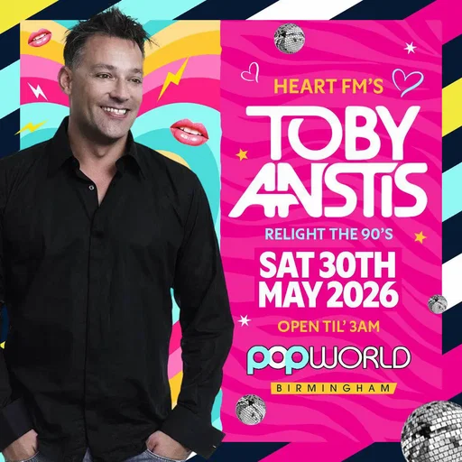 👉HEART Radio’s Legendary DJ, Toby Anstis, Takes Over Popworld Birmingham For One Night Only! 📆SAT 30th MAY 26’ 🎟️ Tickets https://fatso.ma/3Bgi The Ultimate 90s Party Hosted By TV & Radio Legend 👉 Toby Anstis 💥RELIGHT THE 90s💥 Expect To Hear Everything From Take That To Robin S, Spice Girls To Oasis. Get Ready For A Night Of Glitter, Bangers, And Cocktails At Popworld!! #brum #90sthrowback #fyi 