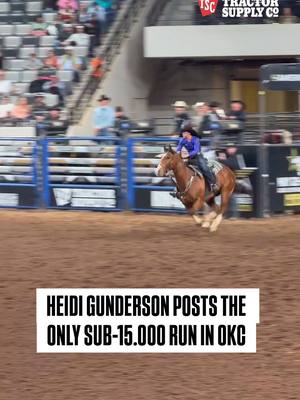Heidi Gunderson delivered a special performance in OKC, posting a 14.970-second run to win The American Rodeo Central Regionals. And she was riding with a heavy heart after the death of her sister-in-law this week, Gunderson shared Saturday. “She rode with me tonight,” Gunderson told the crowd ❤️ #TheAmericanRodeo | @tractorsupply