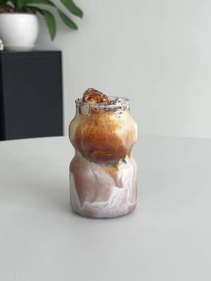 Oreo ice cream + iced latte, no syrup needed 🍪☕ The sweetness is just right… and okay fine, I didn't have any syrup at home so Oreo ice cream became the substitute 🤣 Accidental genius or broke barista? you decide 😭☕